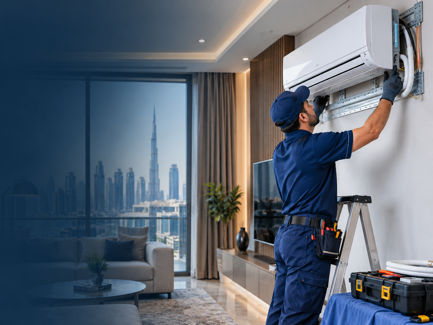Professional AC installation service for a property in Dubai