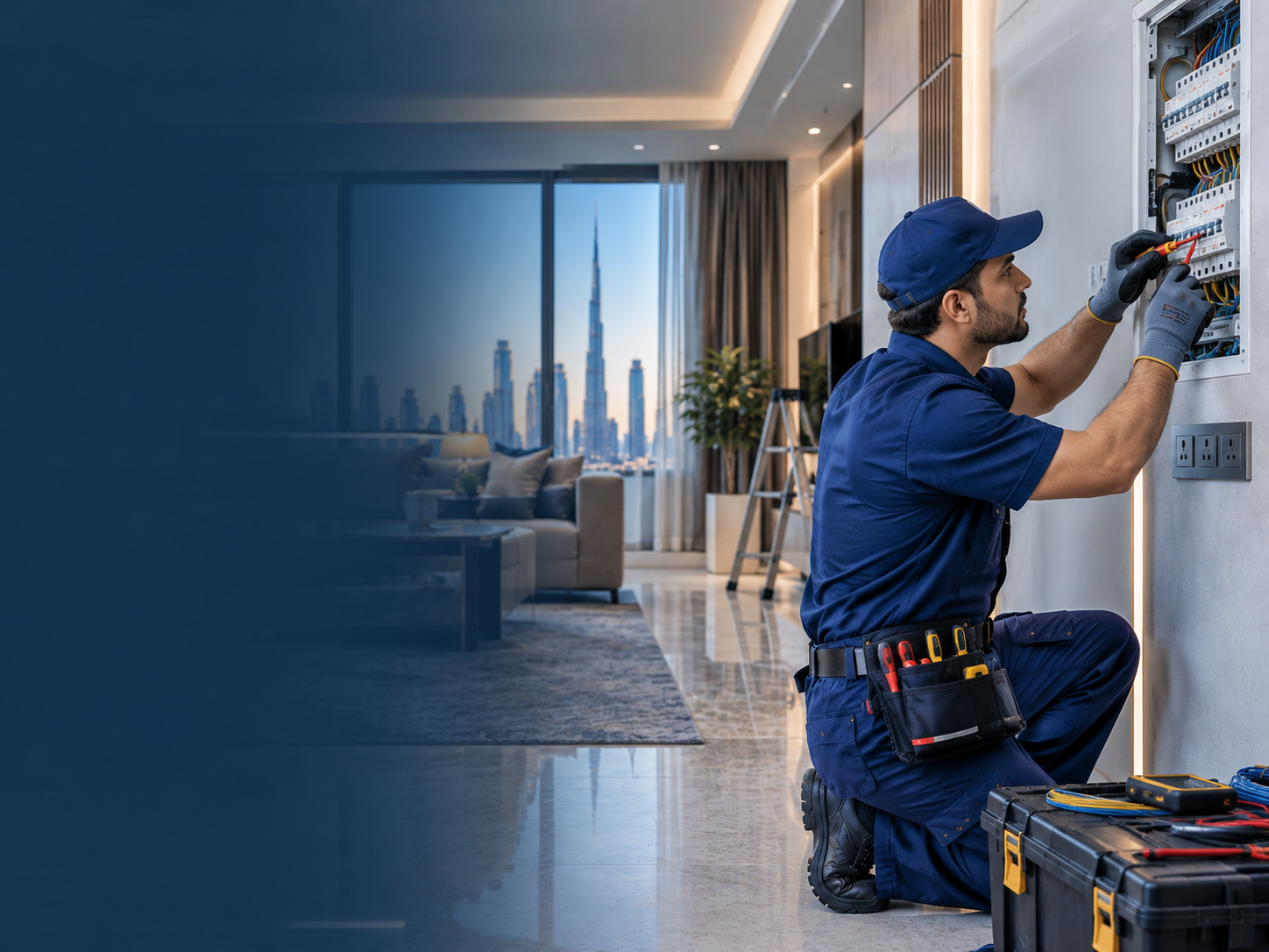 Professional electrical services for a property in Dubai