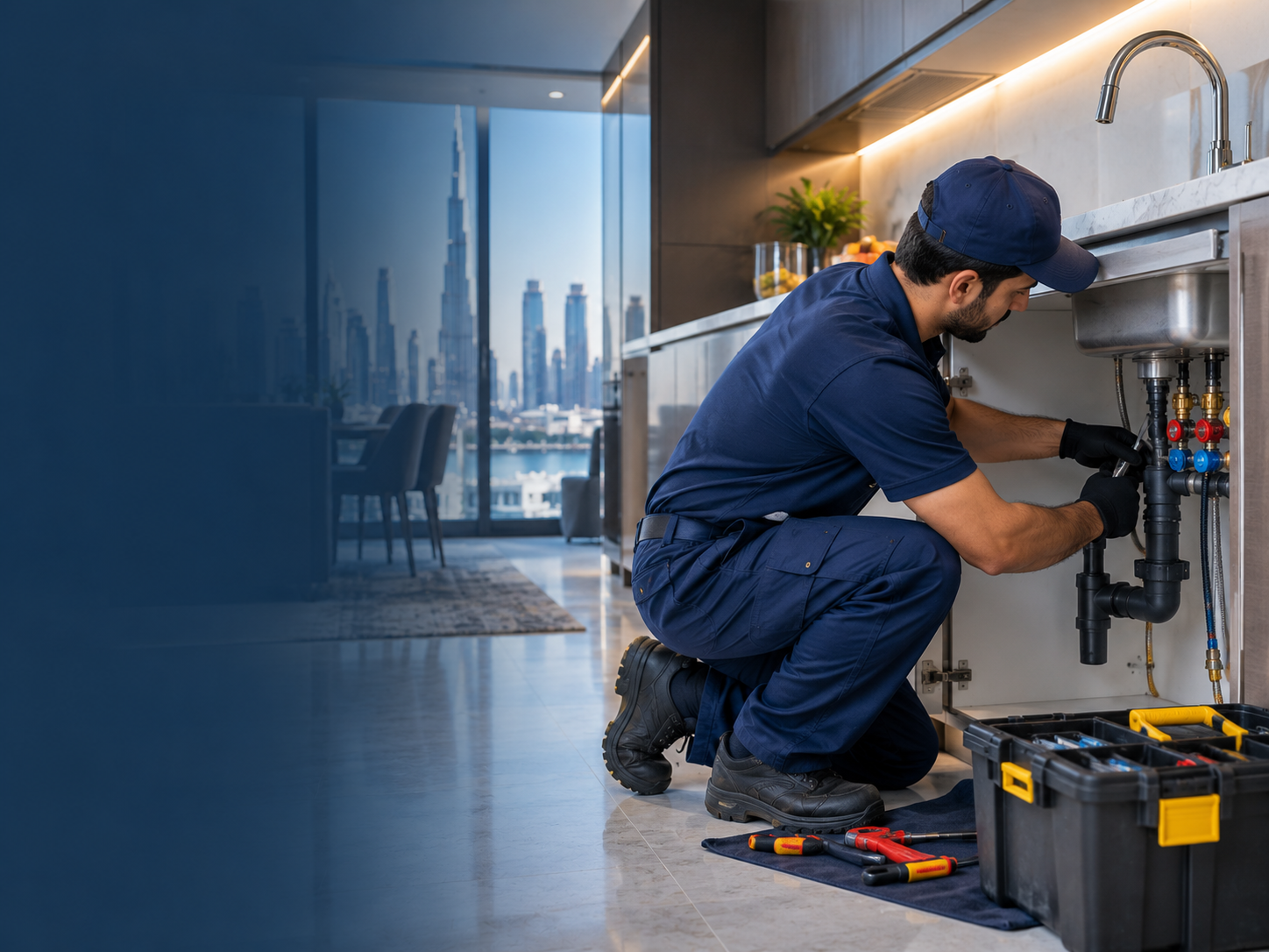 Professional plumbing services for a property in Dubai